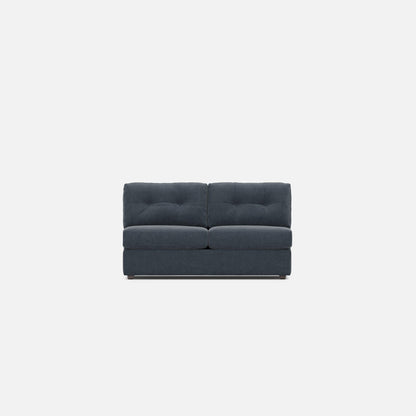 Modular One Armless Full Memory Foam Sleeper Sofa - Navy