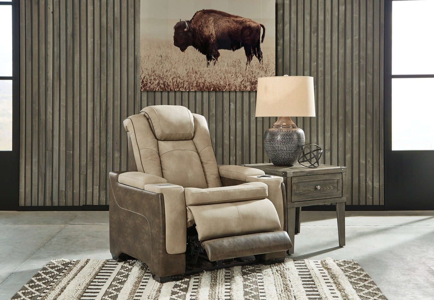 Next-Gen DuraPella Performance Fabric Dual Power Recliner with Hidden Storage