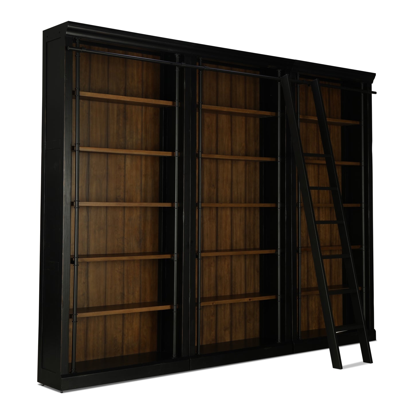 Toulouse Bookcase Wall with Ladder