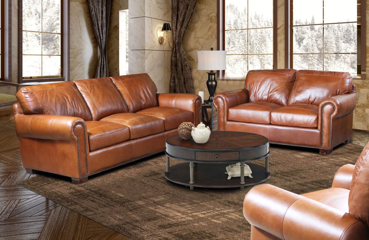 Park Avenue Leather Loveseat