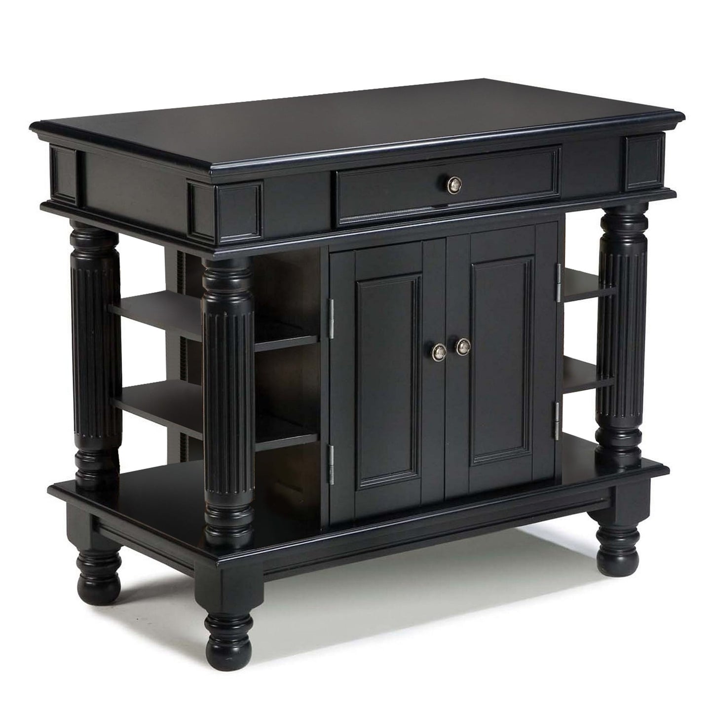 Montauk Open Kitchen Island Black