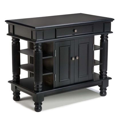 Montauk Open Kitchen Island Black