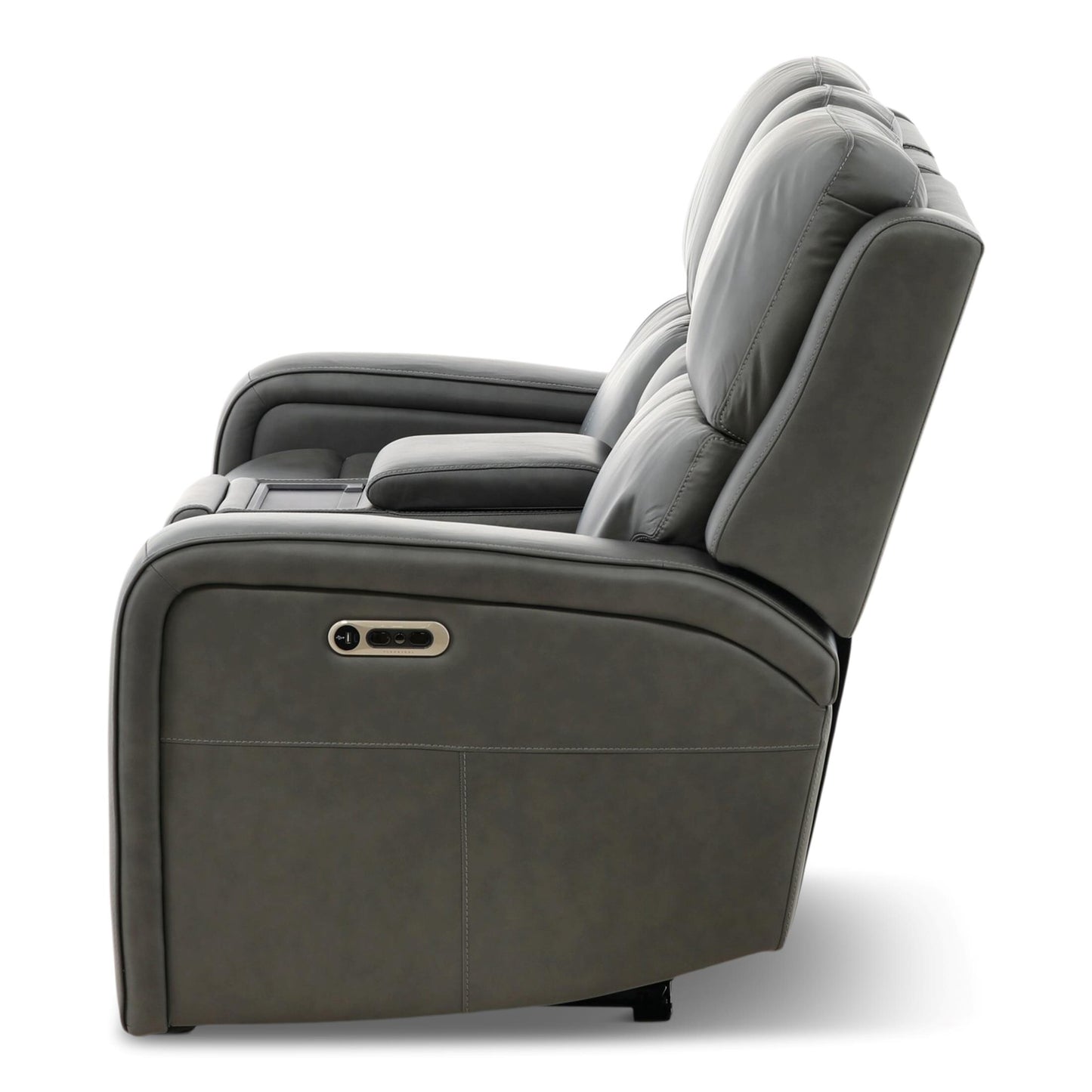 Winslow Leather Power Reclining Console Loveseat