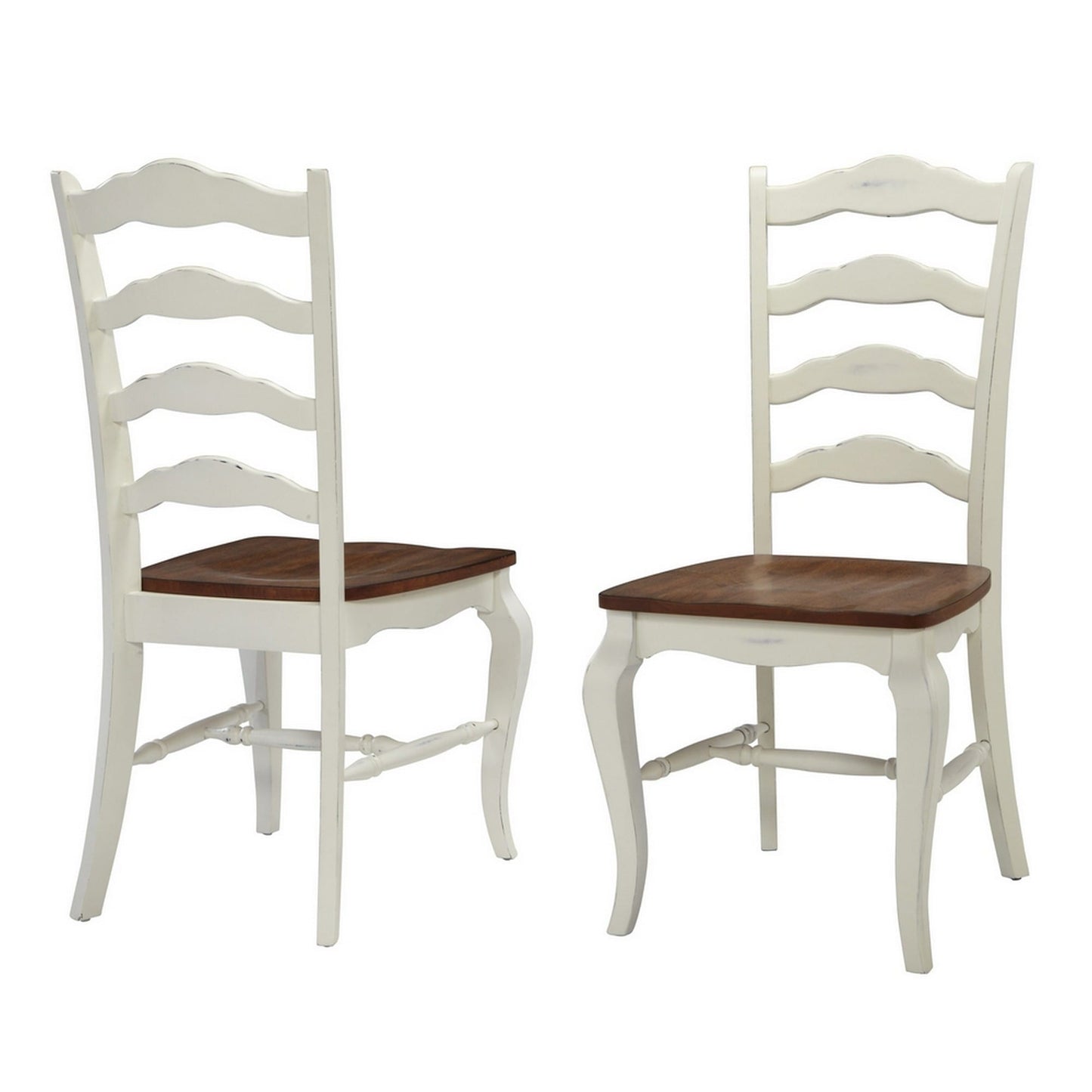 French Countryside Dining Chair Pair White