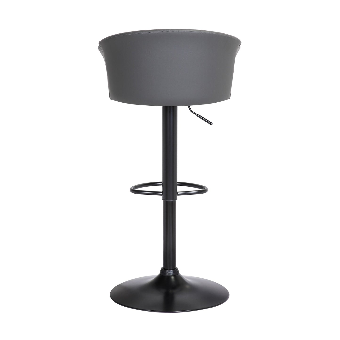 Lydia Adjustable Black Wood Bar Stool