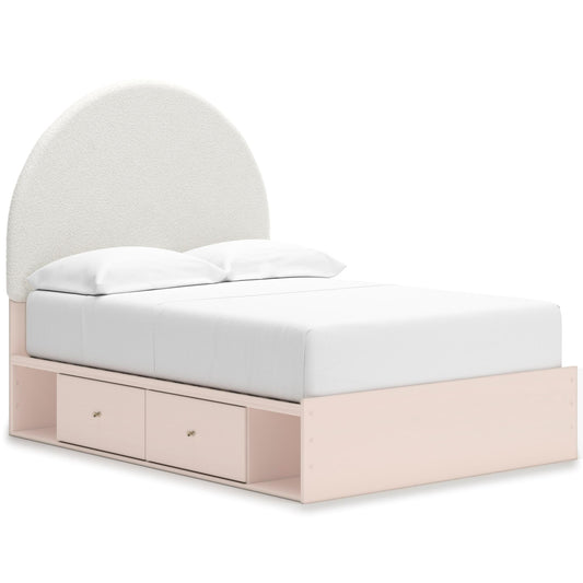 Wistenpine Upholstered Panel Bed with Double Storage