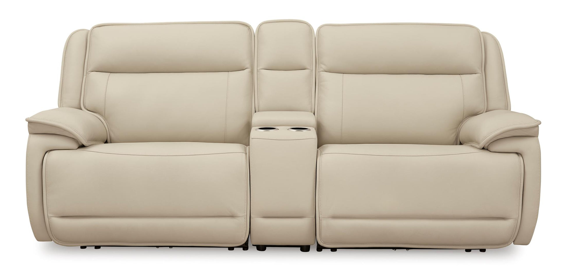 Double Deal 2-Piece Leather Power Reclining Loveseat with Console