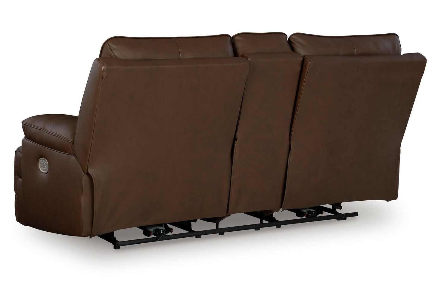 VonRyan Leather Power Reclining Console Loveseat