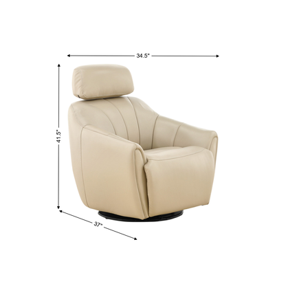 Warren Leather Swivel Power Recliner