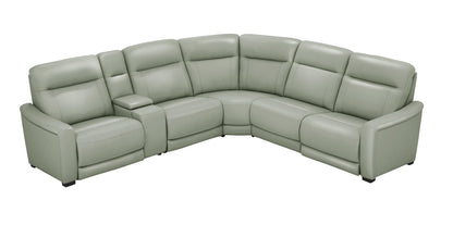 Newport 6-Piece Leather Power Reclining Sectional