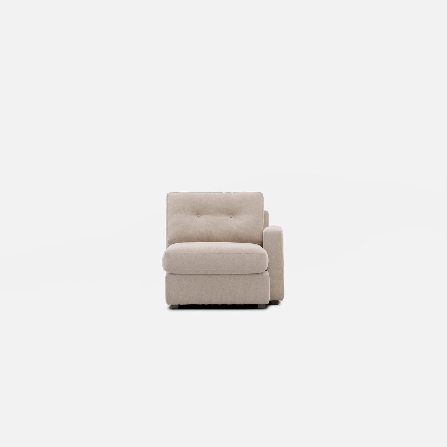 Modular One Chaise Stone Right-Facing