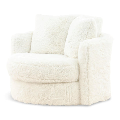 Vail Fur Swivel Chair