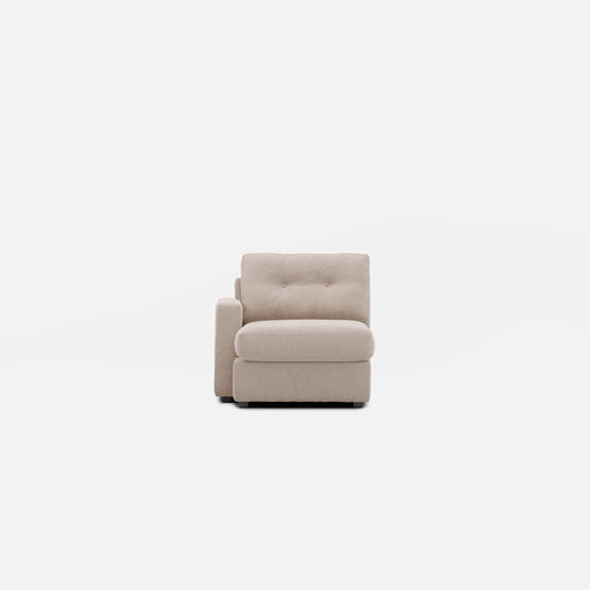 Modular One Chaise Stone Left-Facing