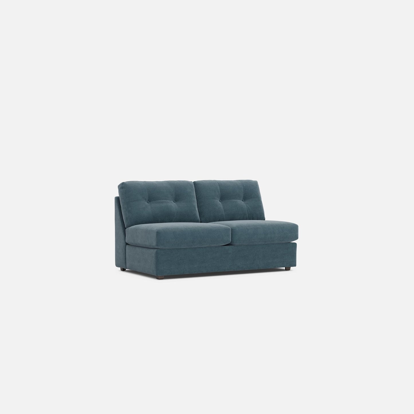 Modular One Armless Full Innerspring Sleeper Sofa - Teal