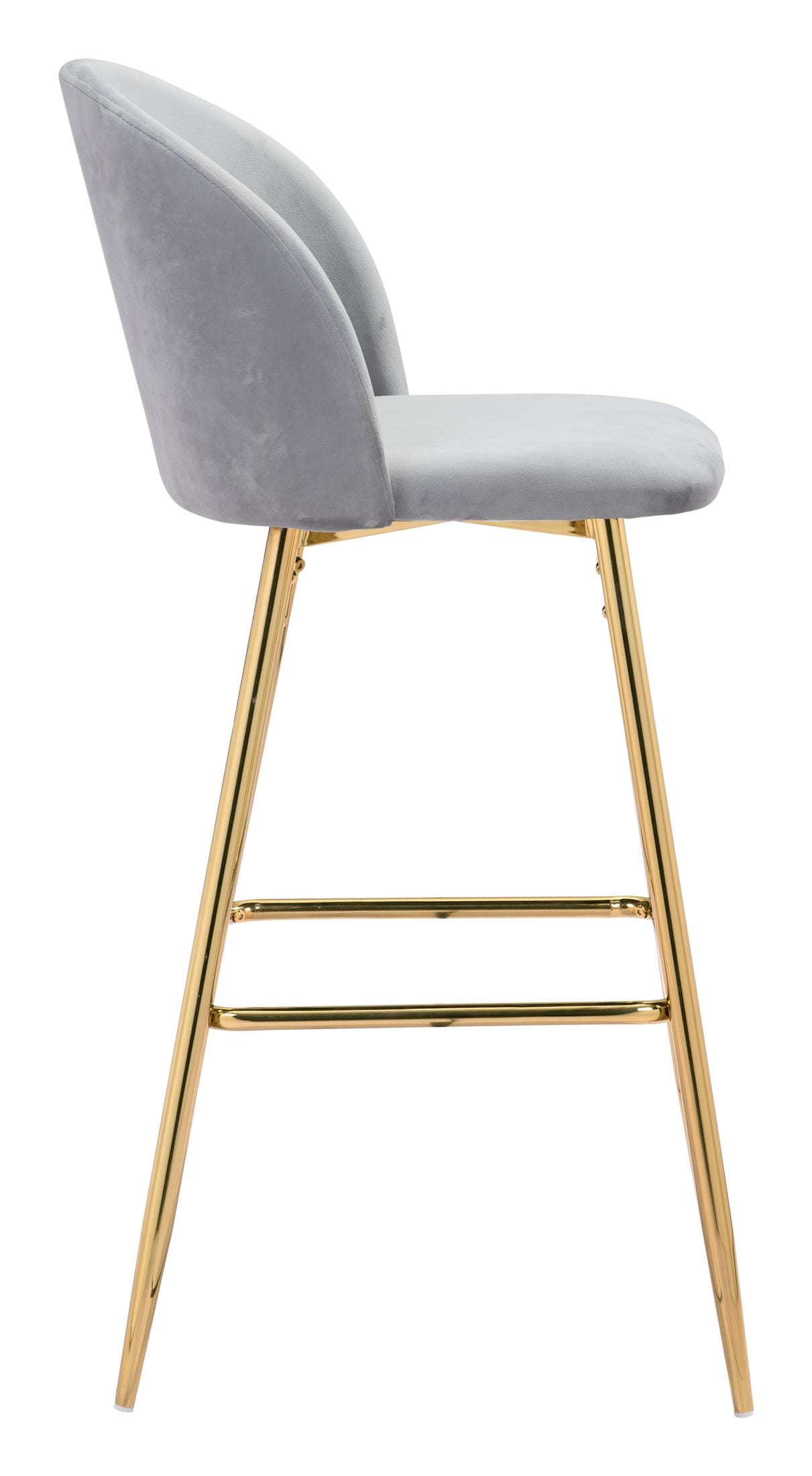 Cozy Barstool Gray & Gold