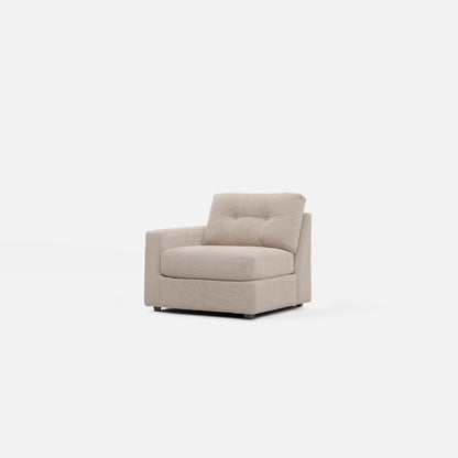 Modular One Left Facing Arm Chair - Stone