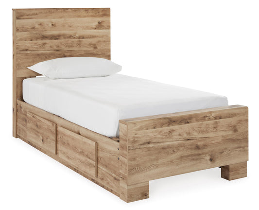 Hyanna Twin Panel Bed with 1 Side Storage