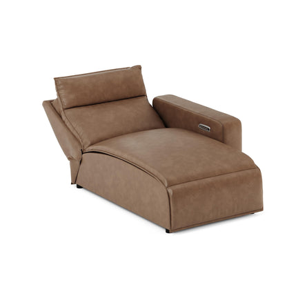 Modular Two Right Arm Facing Power Chaise - Saddle