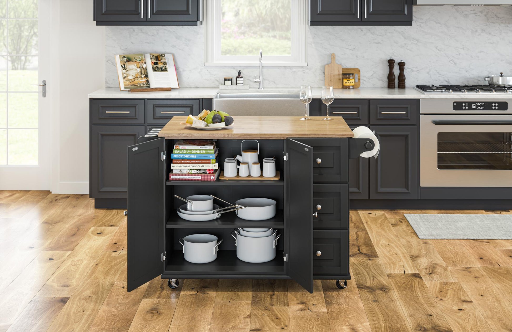 Dolly Madison 3 Drawer Kitchen Cart