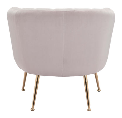 Deco Accent Chair Beige & Gold