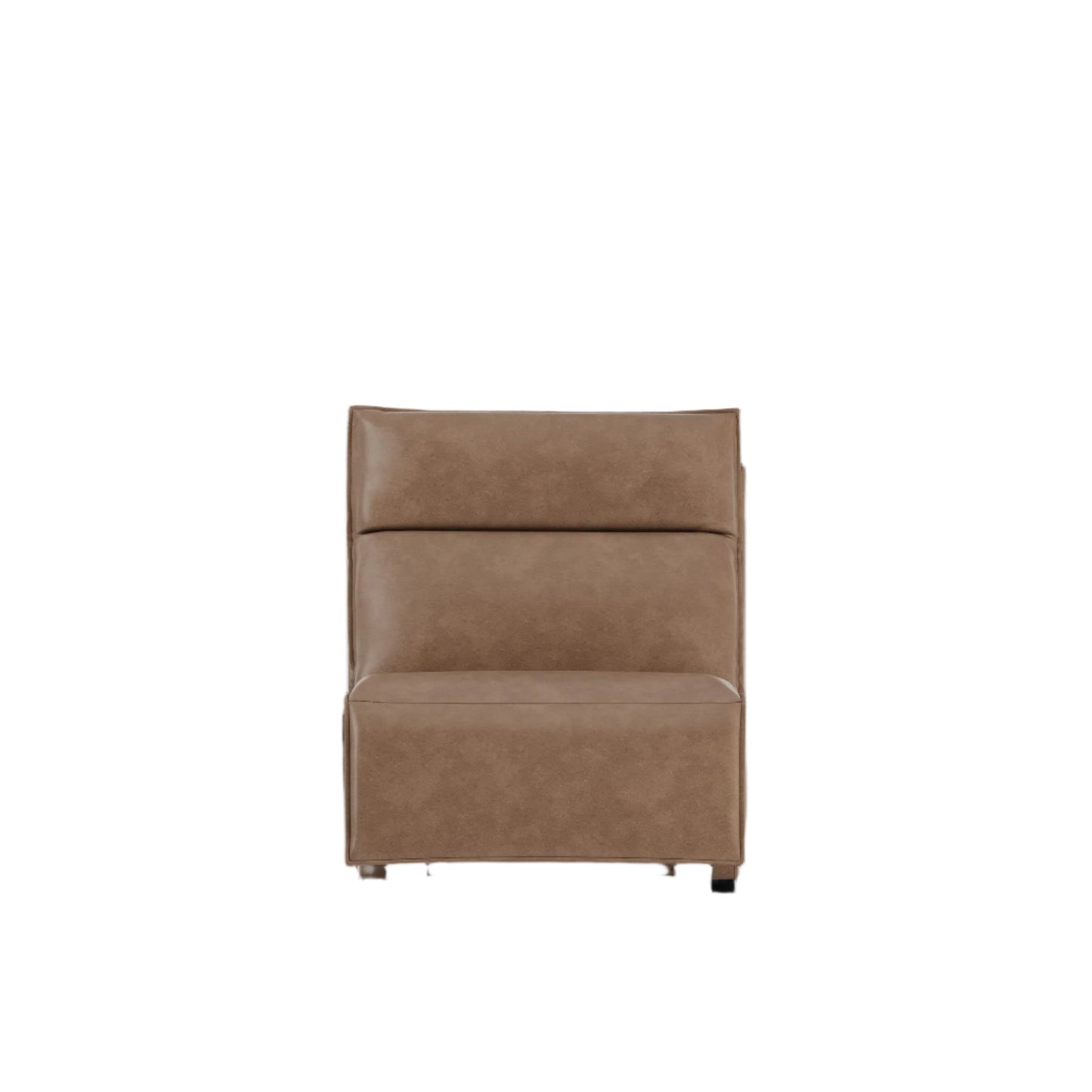 Modular Two Armless Power Recliner - Saddle