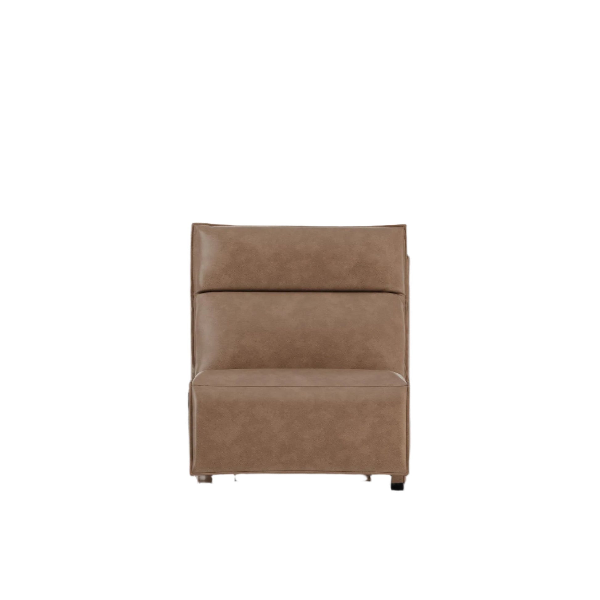 Modular Two Armless Power Recliner - Saddle