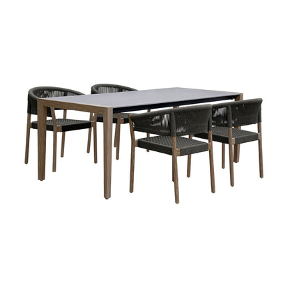 Fineline and Doris Indoor Outdoor 5 Piece Dining Set