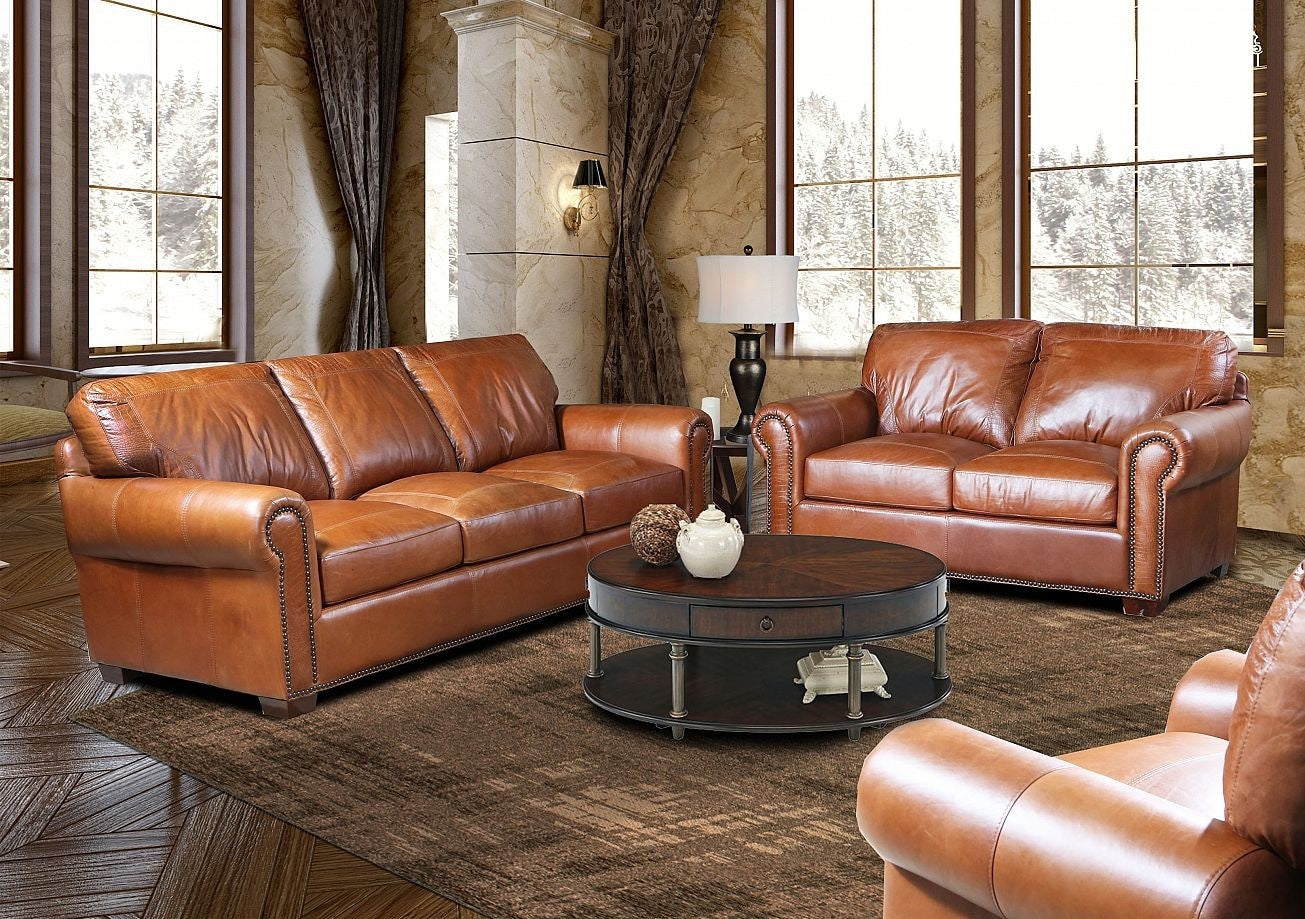 Park Avenue Leather Sofa