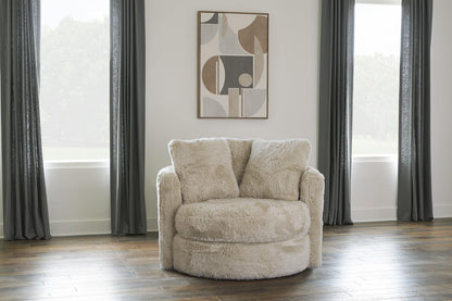 Vail Fur Swivel Chair