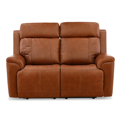 Adrian Leather Power Reclining Loveseat