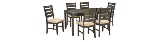 Rokane Dining Table and Chairs (Set of 7)