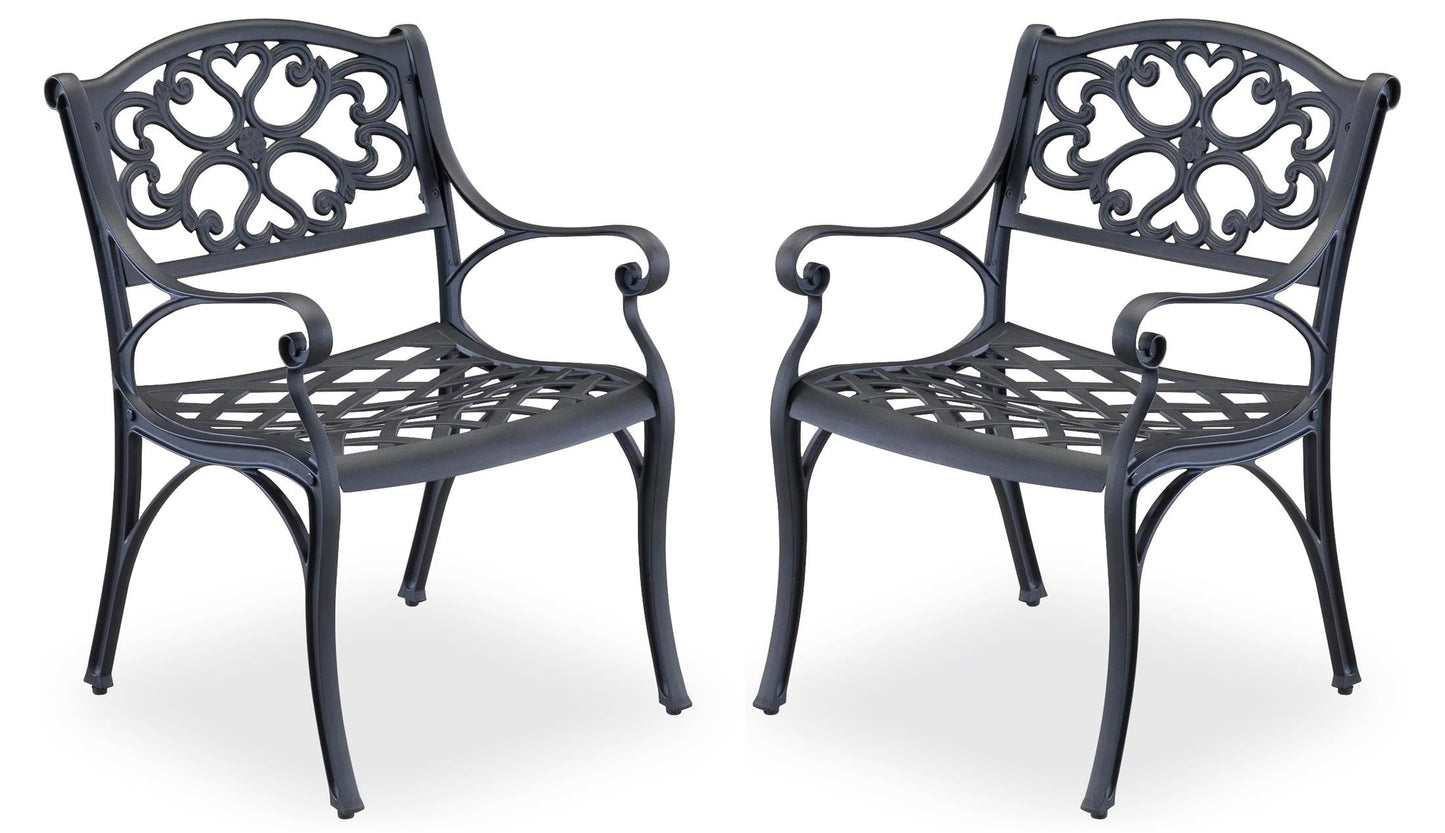 Sanibel Outdoor Chair Pair Black