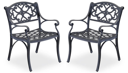 Sanibel Outdoor Chair Pair Black
