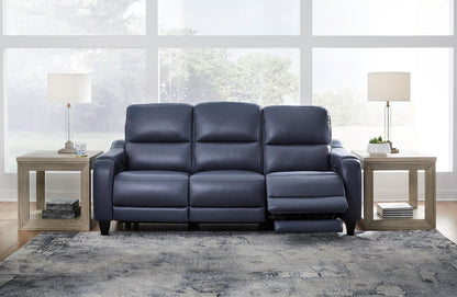 Mercomatic Leather Power Reclining Sofa