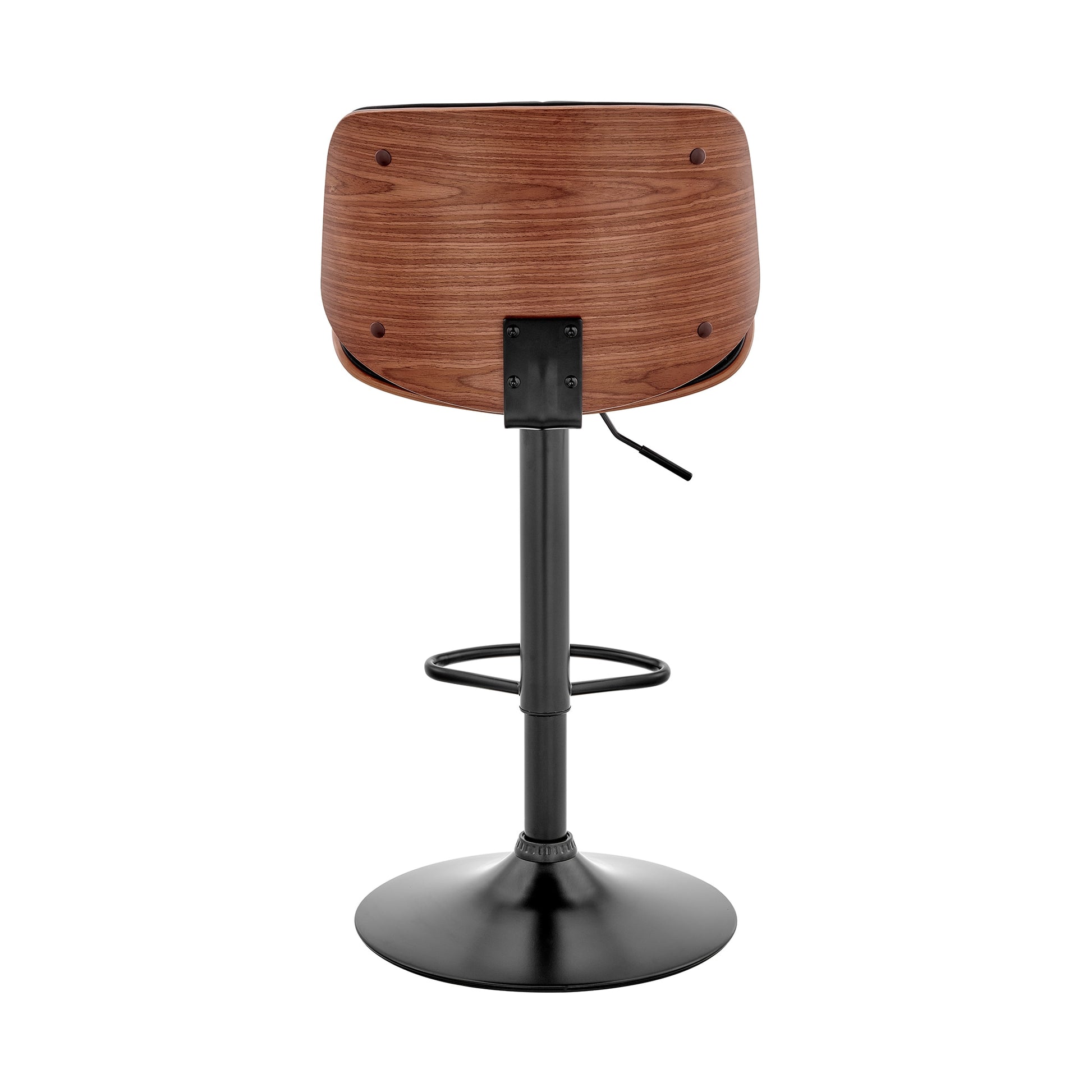 Brock Adjustable Black Bar Stool