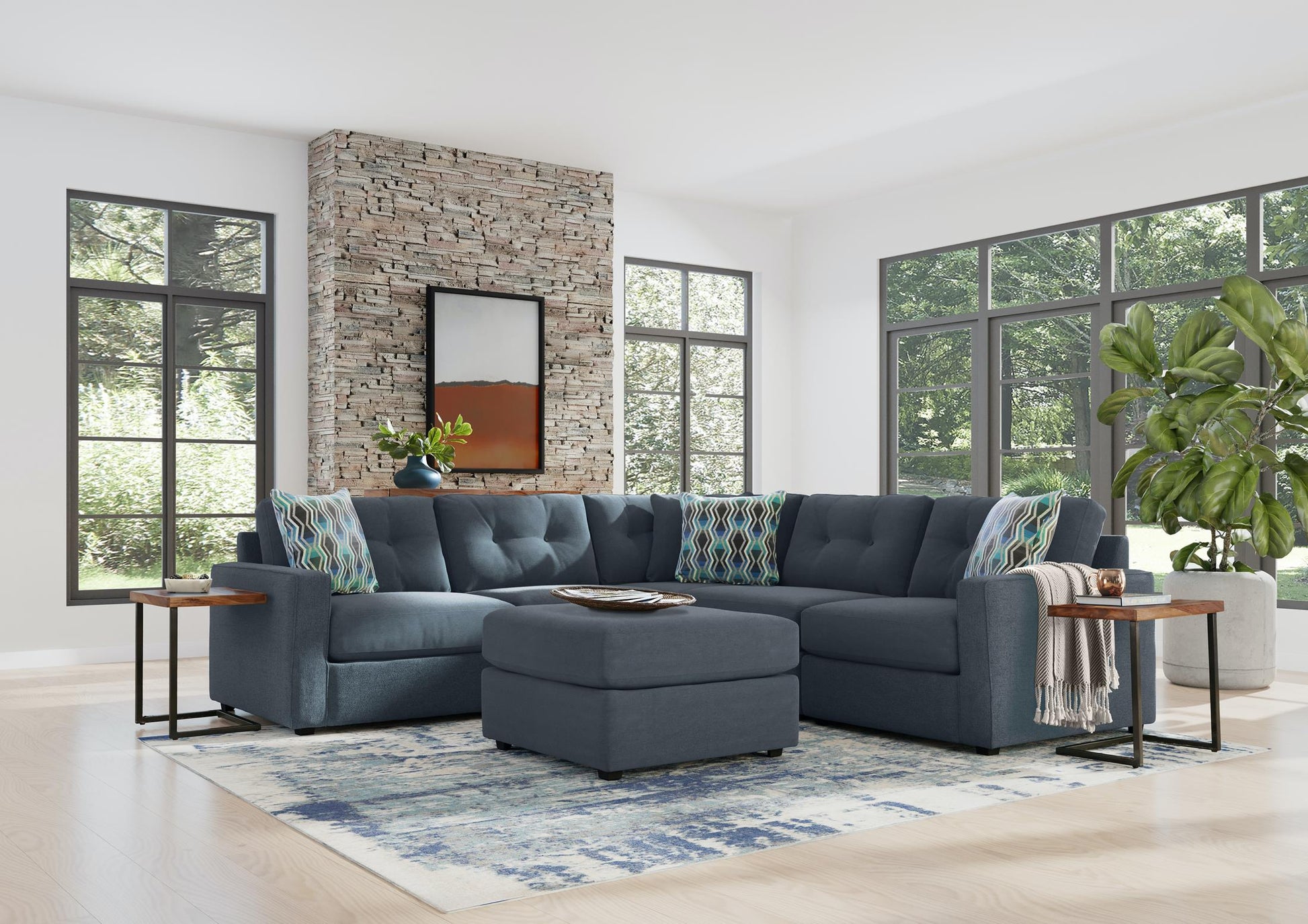 Modular One 5-Piece Sectional - Navy