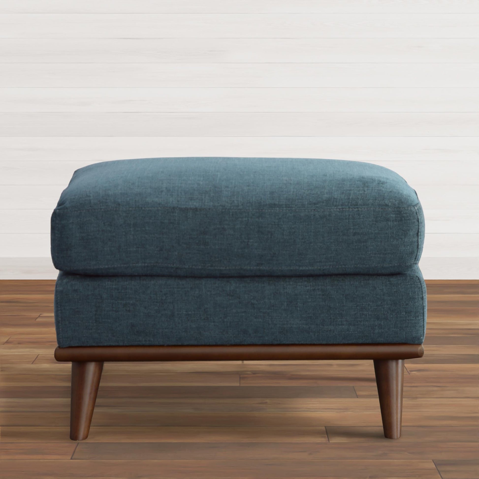 Topaz Teal Ottoman