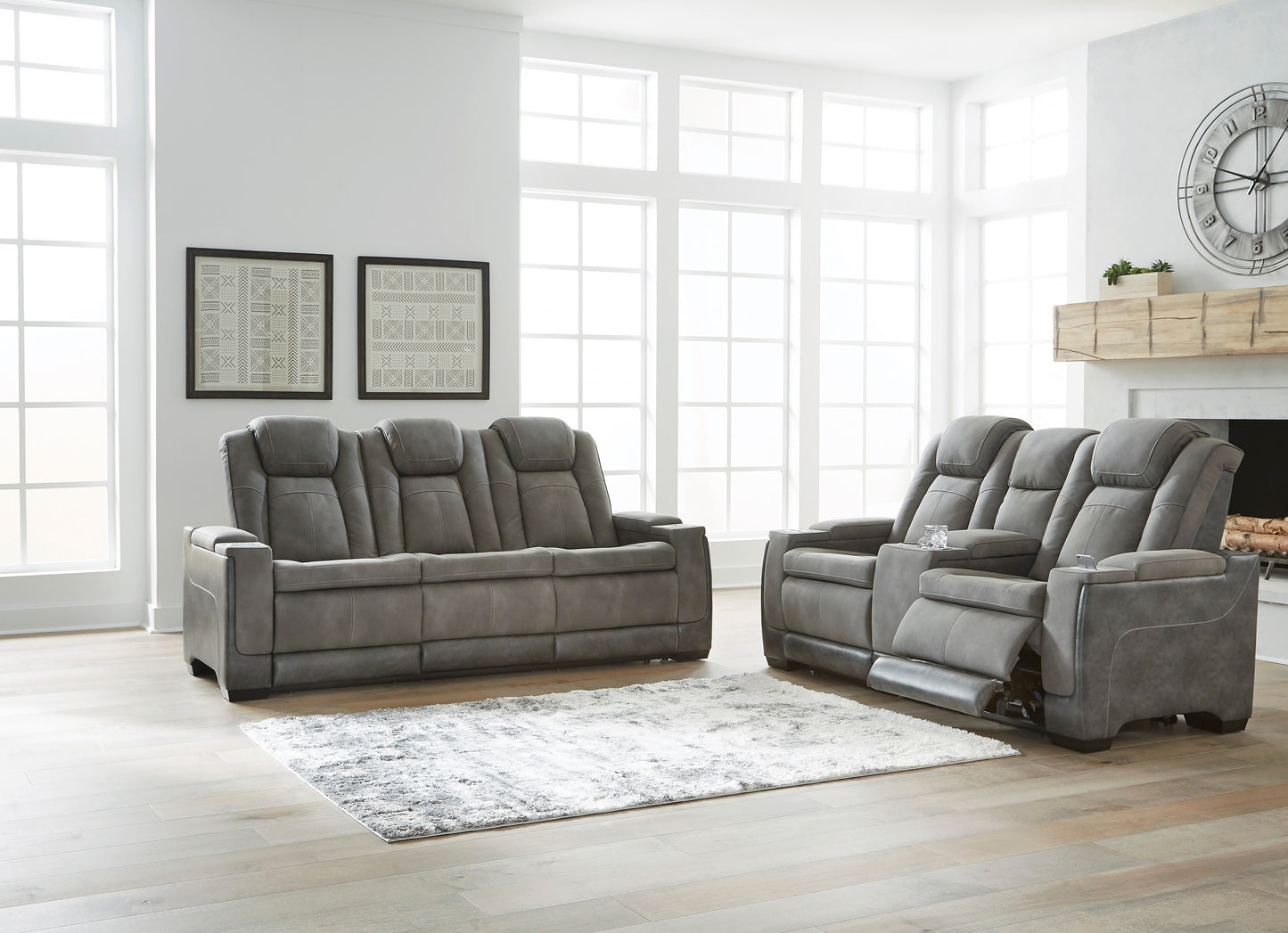Ashley Next-Gen DuraPella Performance Fabric Dual Power Reclining Sofa
