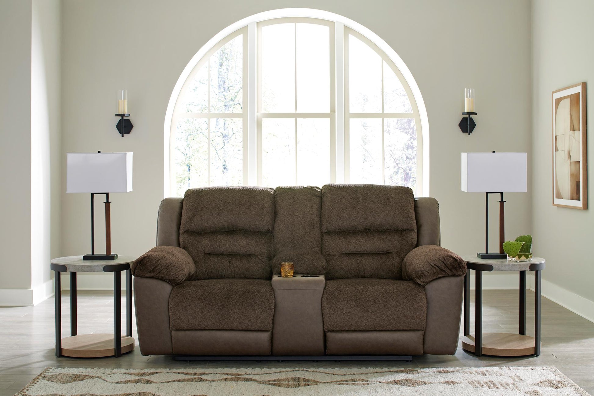 Dorman Reclining Console Loveseat