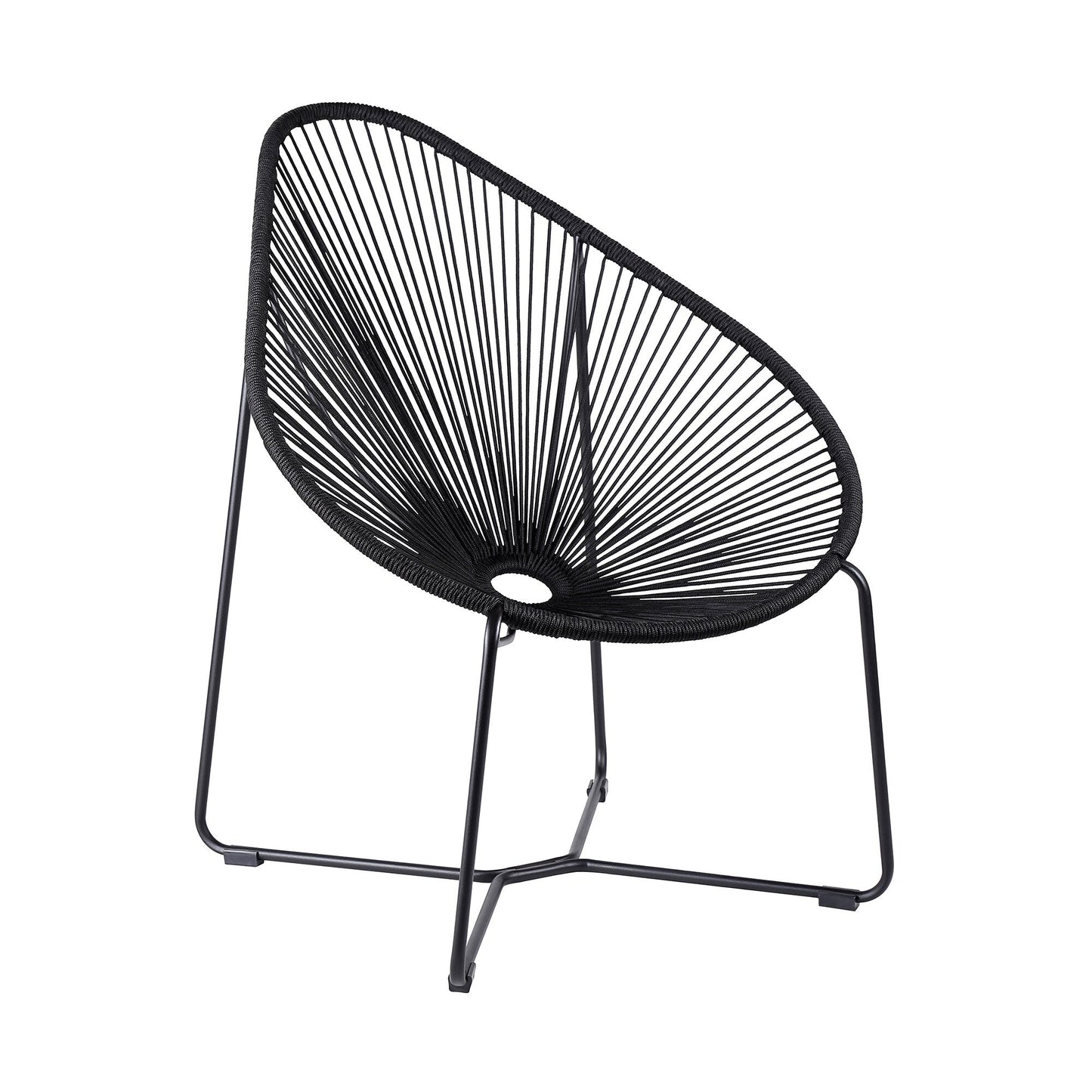 Acapulco Indoor Outdoor Steel Papasan Lounge Chair