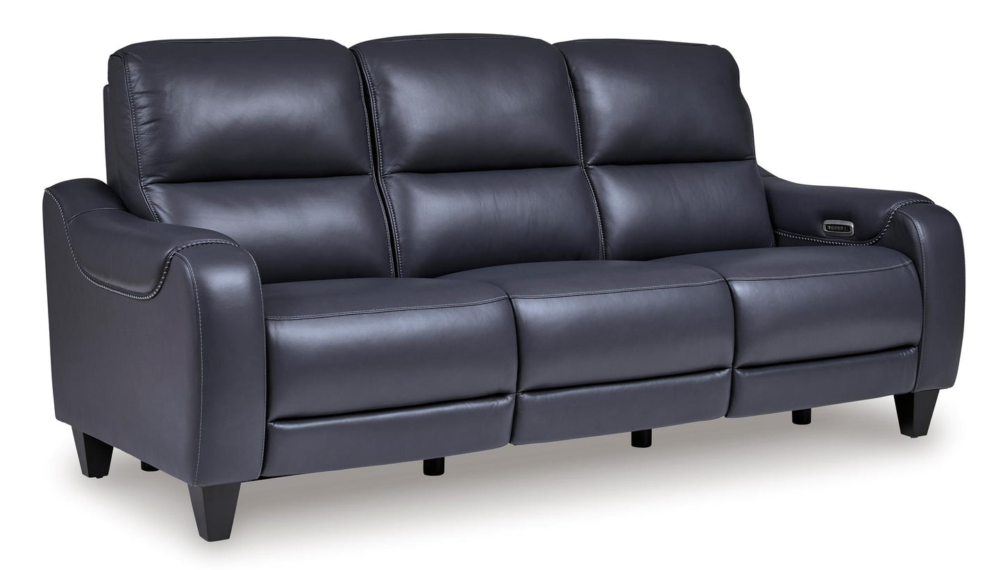 Mercomatic Leather Power Reclining Sofa