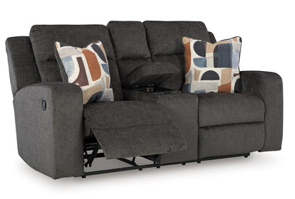 Kanlow Reclining Console Loveseat