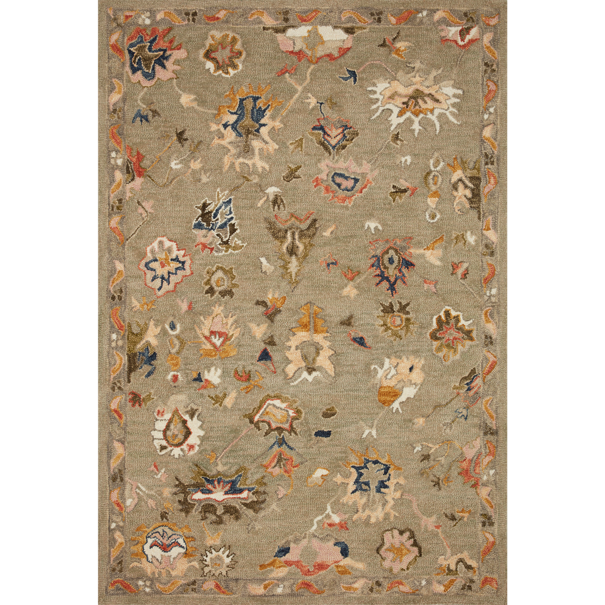 Padma Grey/Multi-Colored Rug 8'6" x 12'