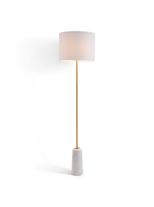 Titan Floor Lamp White & Brass