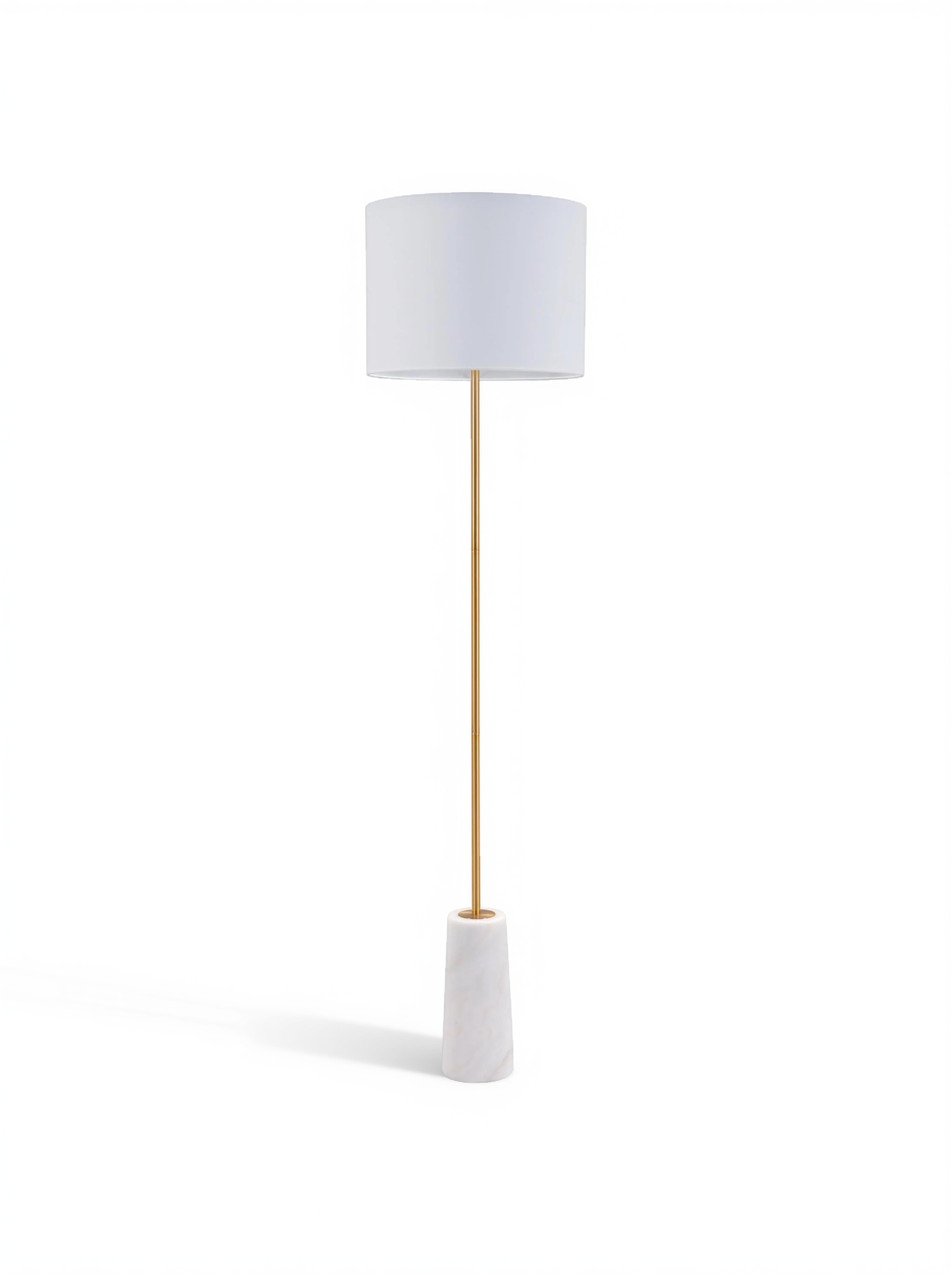 Titan Floor Lamp White & Brass