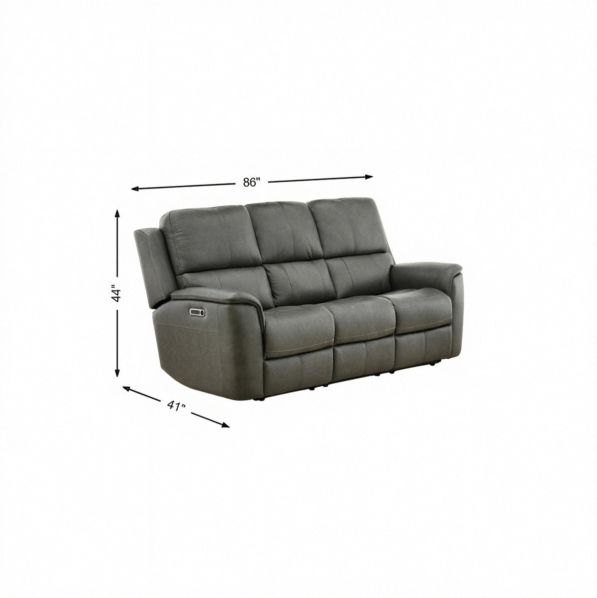 Flexsteel Grayson Leather power Sofa with Drop Down Table